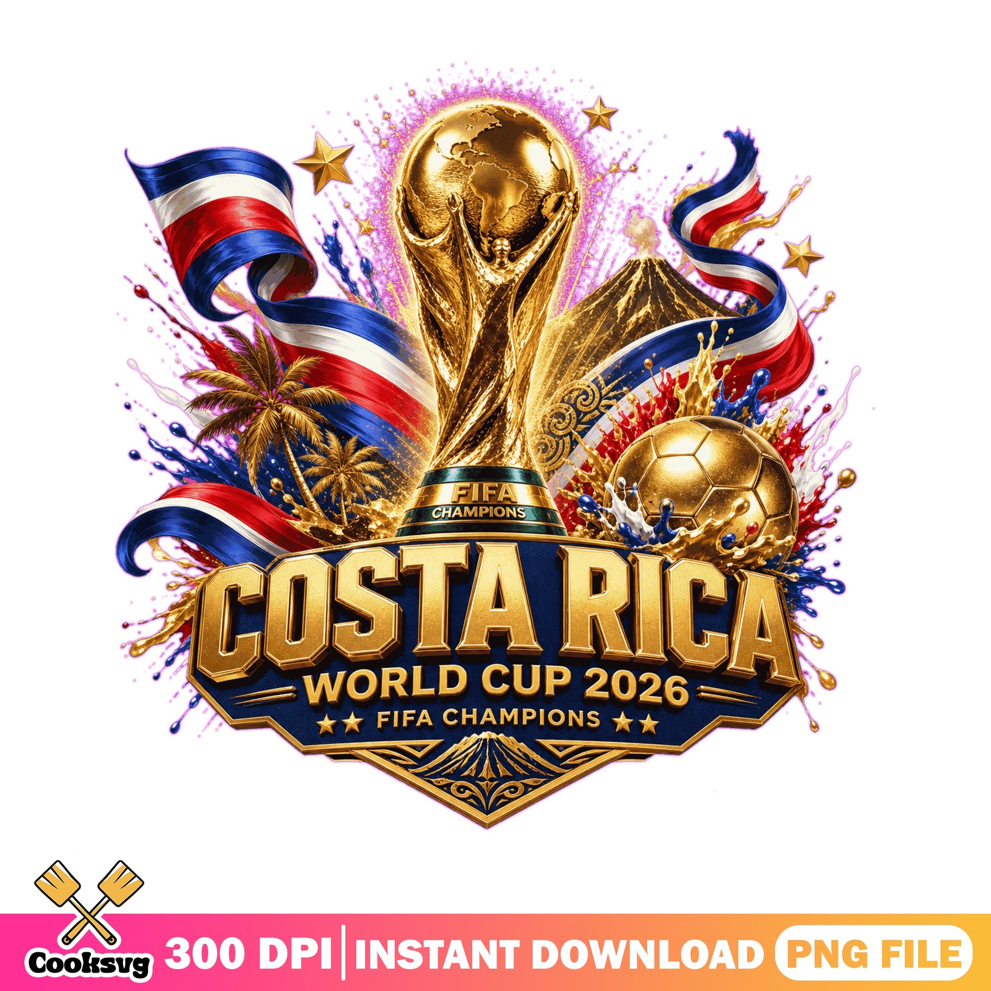 Costa Rica World Cup 2026 PNG, FIFA Champions PNG, Soccer PNG