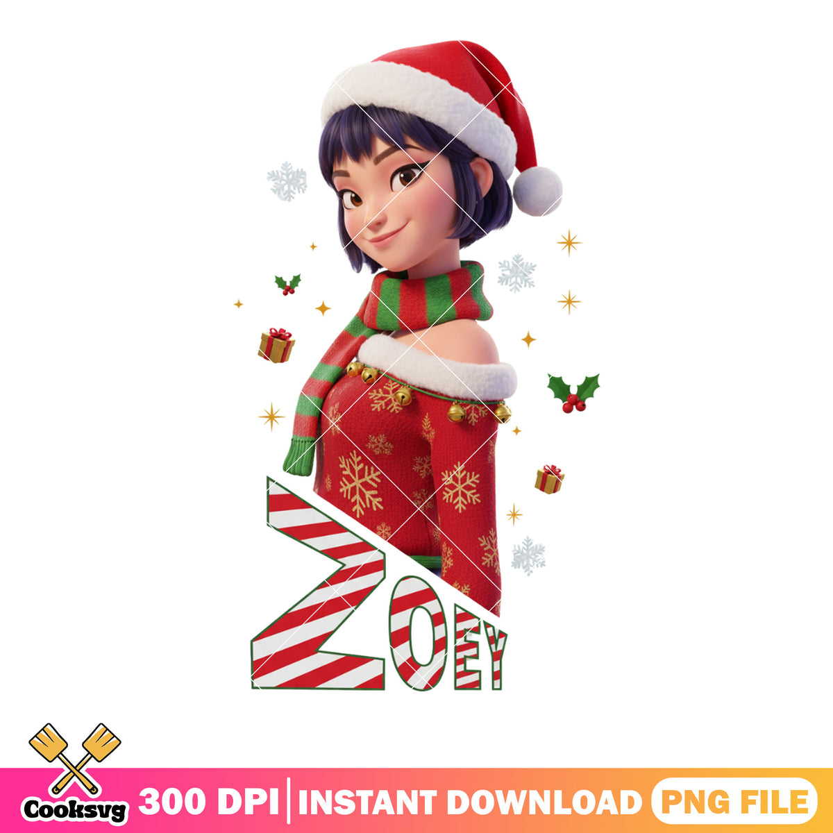 Costume christmas hunter png, kpop demon hunters png, santa claus png