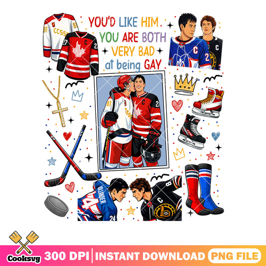 Couple Ilya Rozanov Shane Hollander png, hockey romance png, gay love png
