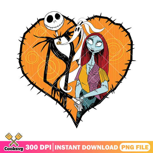 Couple jack with dog png, halloween horror png, halloween jack png