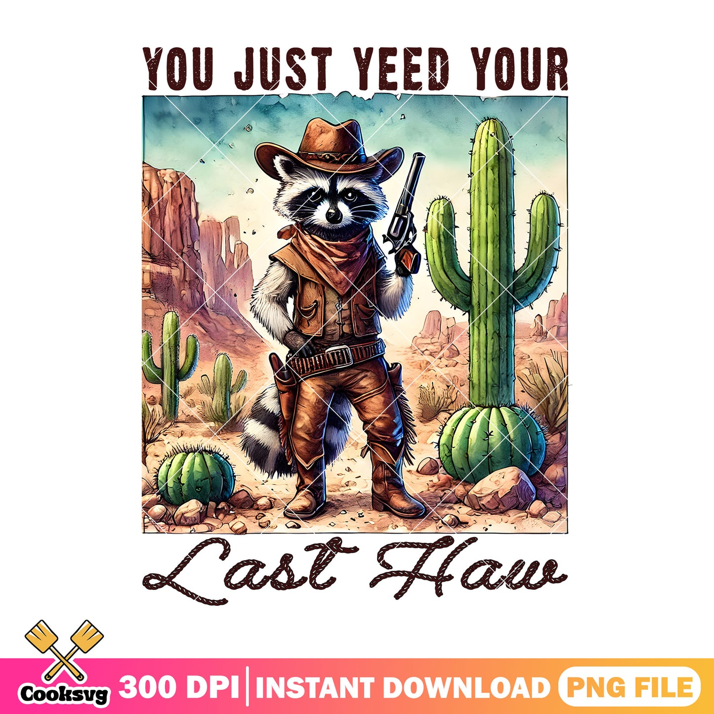 Cowboy raccoon gun png, cowboy custome  png, unique vintage​ png