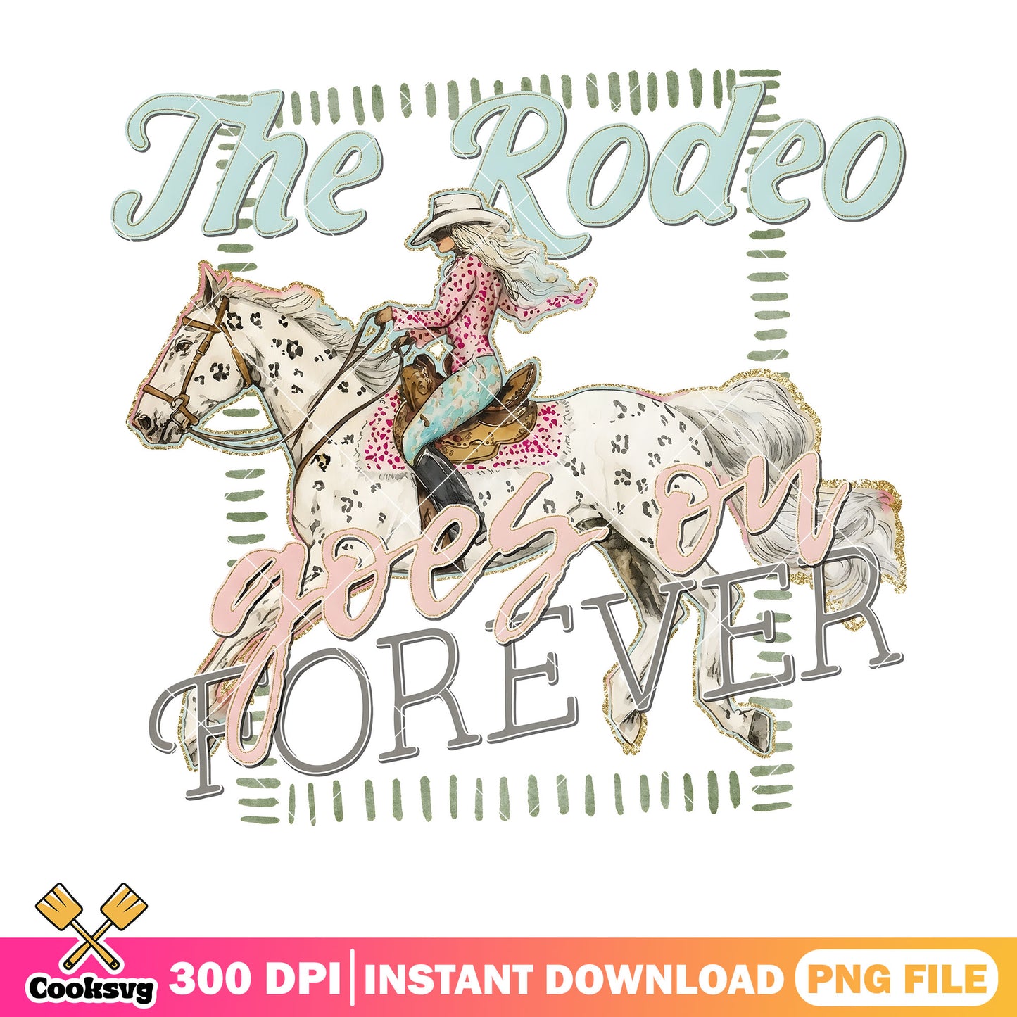 Cowgirls with white horse png, cowboy art png, trendy gifts png