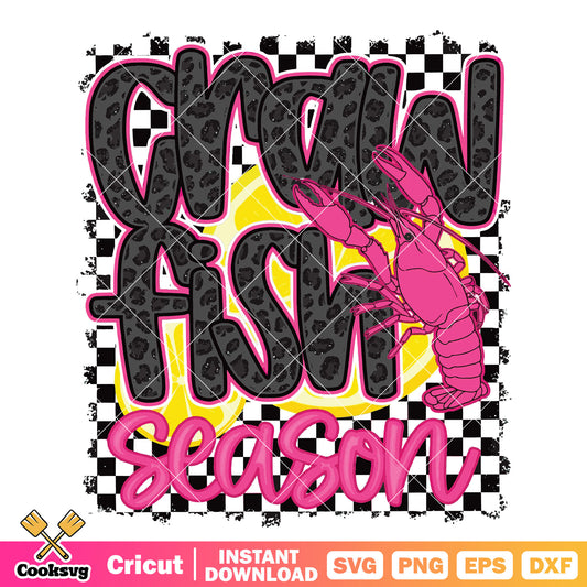 Craw fish shrimp pink season svg, pink season​ svg, fish seasoning​ svg
