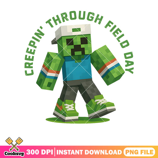 Creepin through field day png, field day games​ png, field day png
