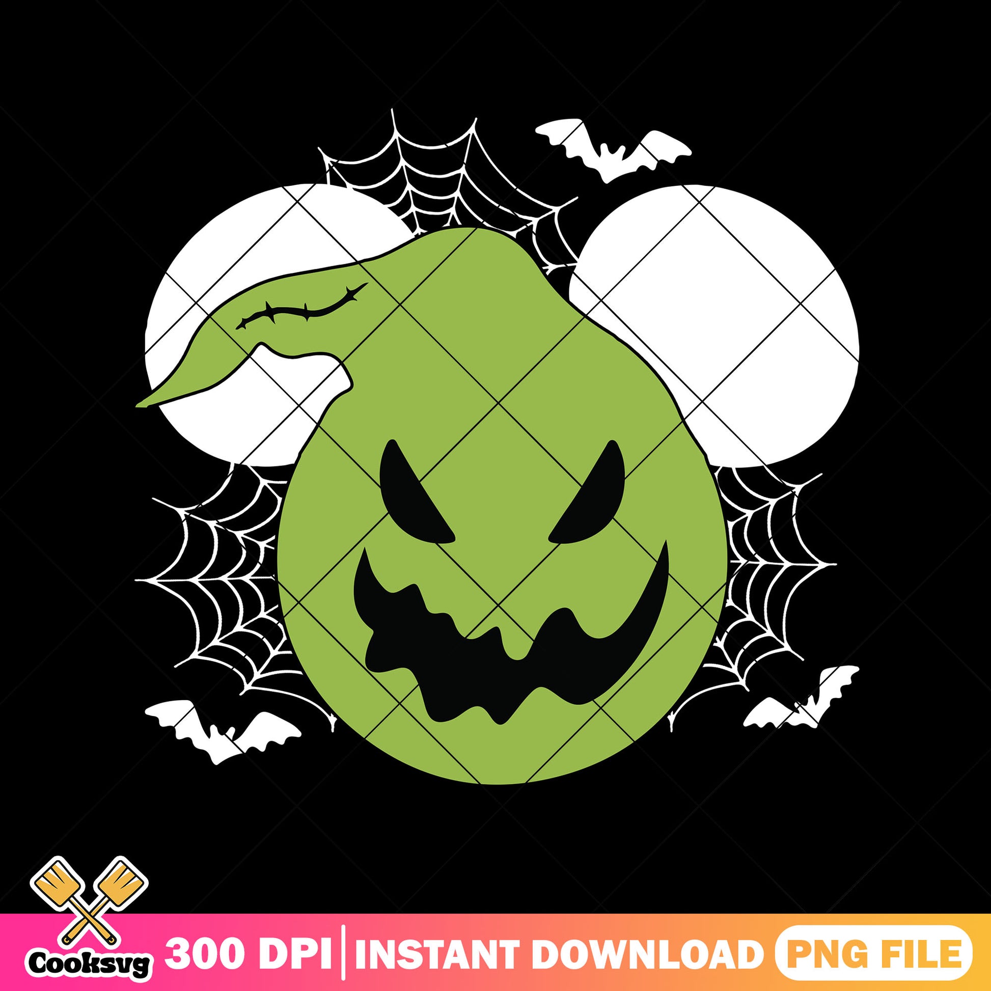 Creepy green ghost png, horror halloween png, haunted face png