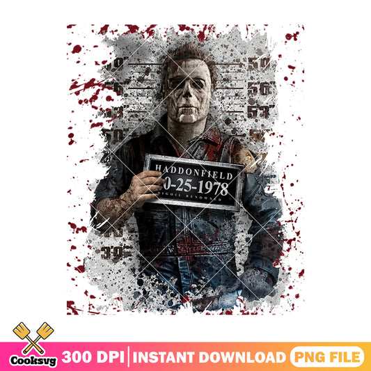 Crime michael myers design png,  horror films png, halloween png