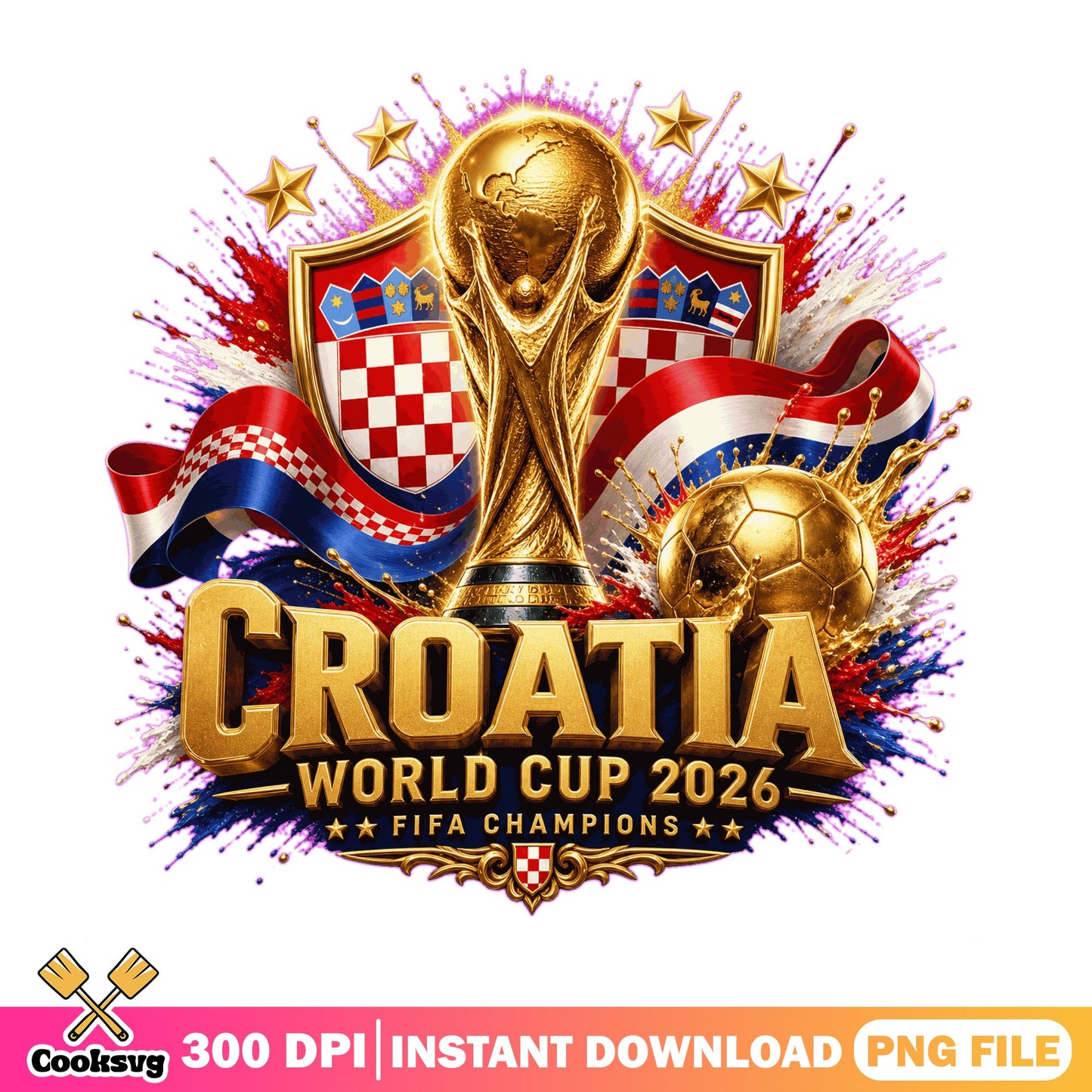 Croatia World Cup 2026 PNG, FIFA Champions Soccer PNG, Croatia Football PNG
