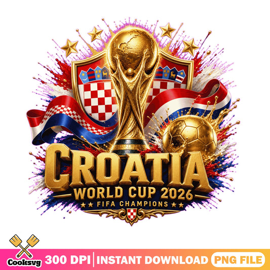 Croatia World Cup 2026 PNG, FIFA Champions Soccer PNG, Croatia Football PNG