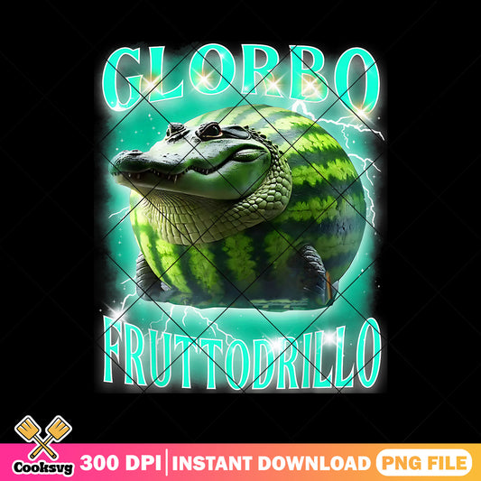 Crocodile Watermelon Italian Brainrot png, silly crocodile png