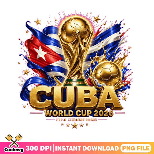Cuba World Cup 2026 PNG, FIFA Champions Soccer PNG, Cuba Flag PNG