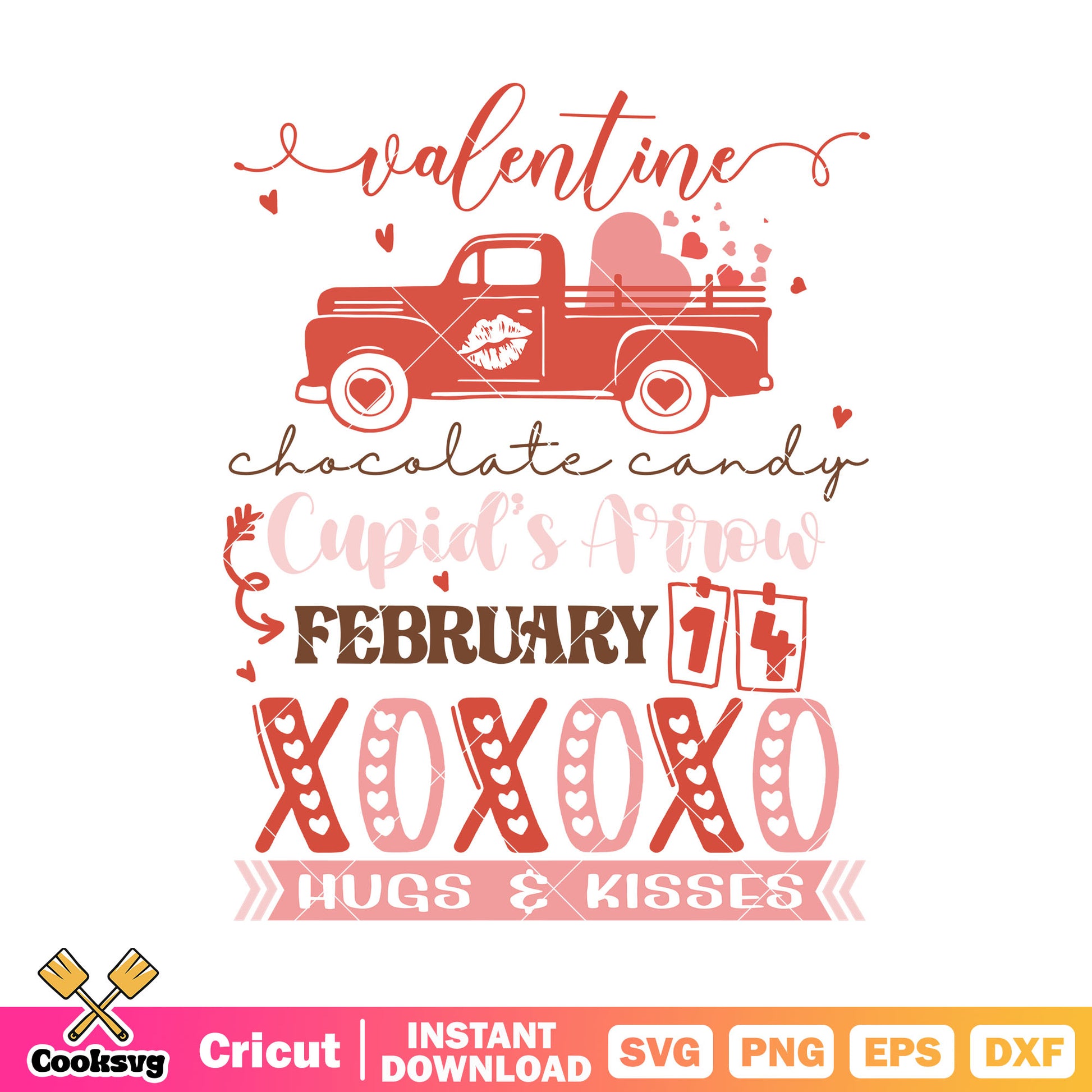 Cupid arrow xoxo valentine svg, cupid valentine svg, xoxo valentine svg