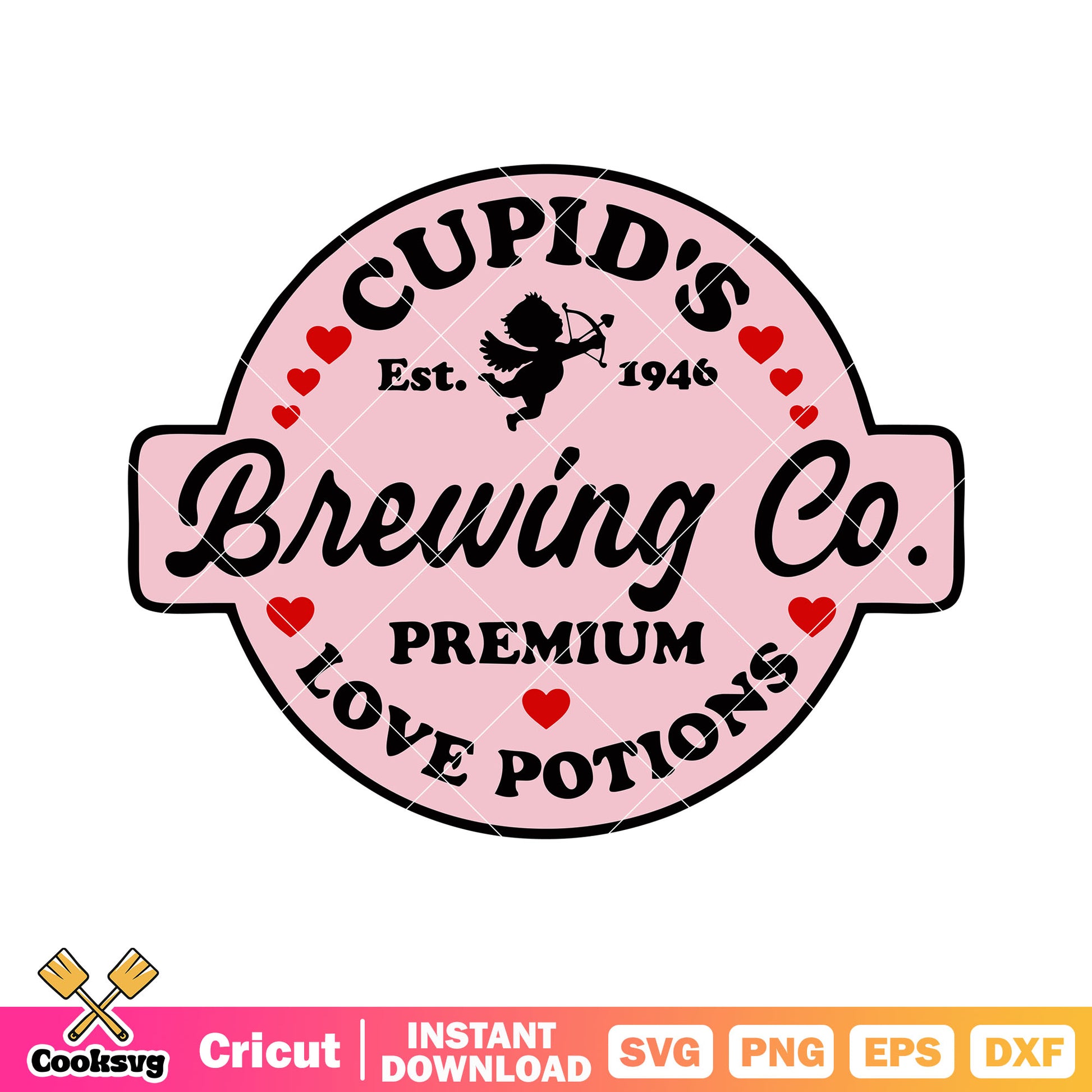 Cupids brewing co premium valentine svg, cupid valentine svg