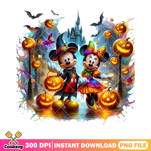 Cursed street png, wicker pumpkin png, disney character png
