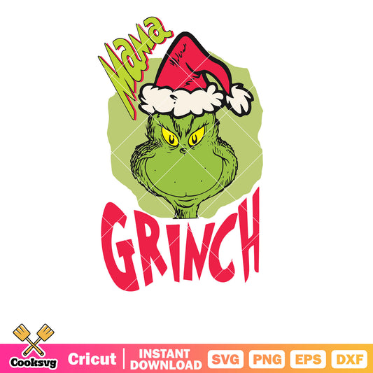 Custom Mama Grinch Family svg, mama grinch​ svg, grinch head svg