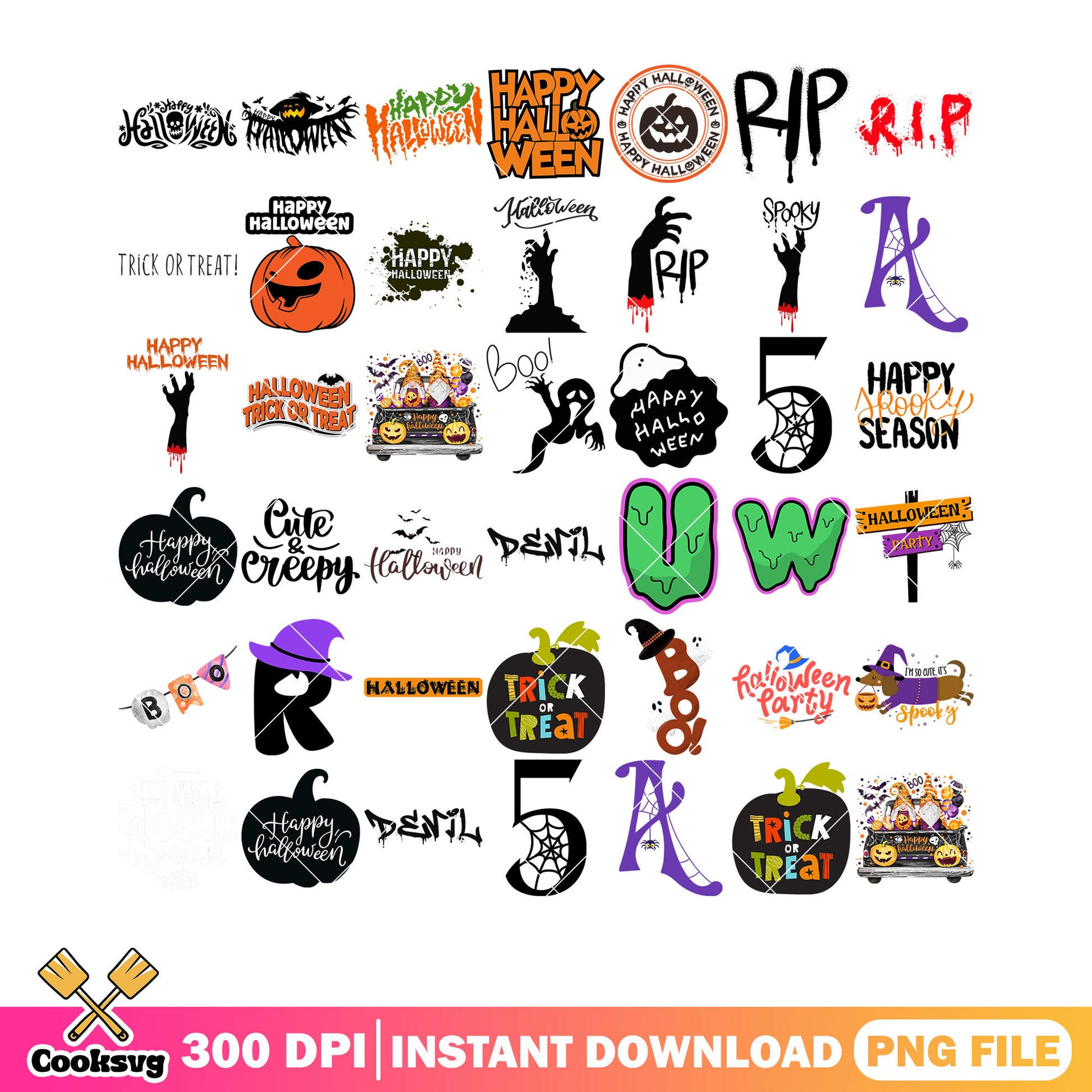 Cute and creepy png bundle, spider man png, skull skeleton png