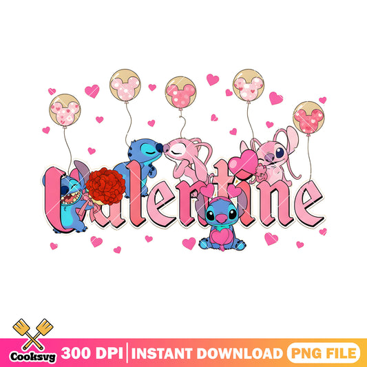 Cute couple valentine alien png, disney valentines png, love gifts png