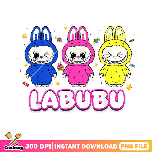 Cute dolls labubu design png, popmart labubu png, monster labubu png