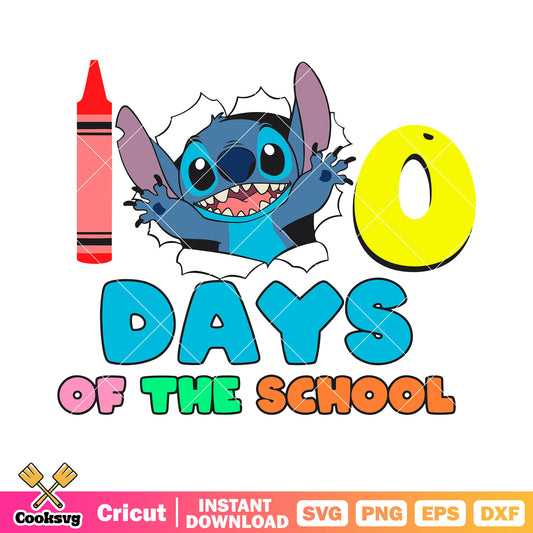 Cute little sittch svg, lilo and stitch​ svg, 100 days svg