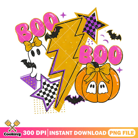 Cute pumpkin with lightning png, halloween horror night png