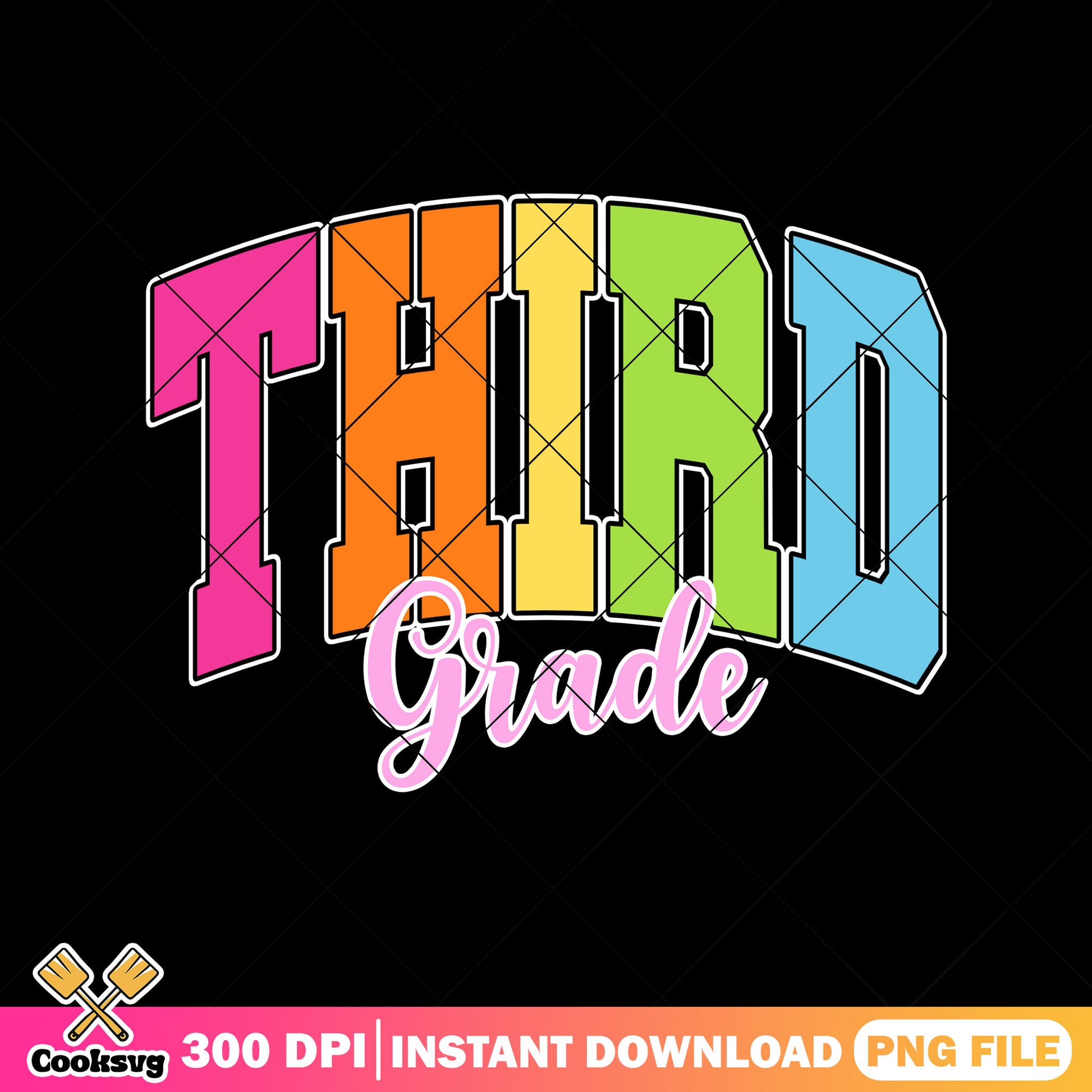 Cute third grade font png, school font png, back to school decor png