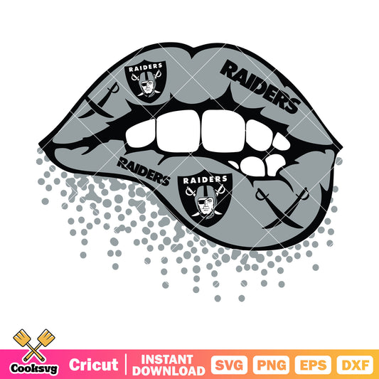 Cutlasses raiders sexy lips svg, las vegas raiders svg, nfl svg