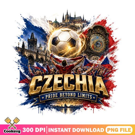 Czechia Pride Beyond Limits Soccer PNG, Czech Football PNG, Soccer Fan PNG