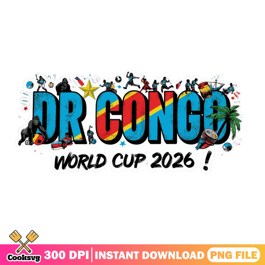 DR Congo World Cup 2026 PNG, Congo Soccer PNG, Football PNG