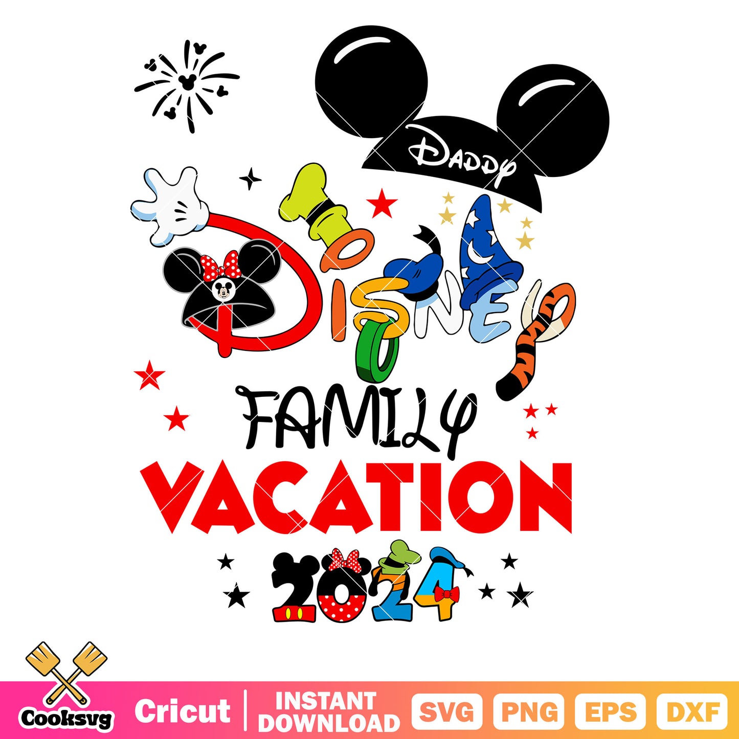 Daddy disney family vacation mickey svg, disney family vacation svg