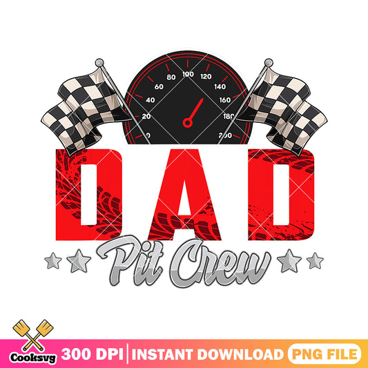 Dad pit crew png, fathers day png, race car​ png, checkered flag vw png