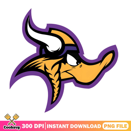 Daffy Duck Minnesota Vikings PNG, NFL Duck Mashup PNG, Football PNG