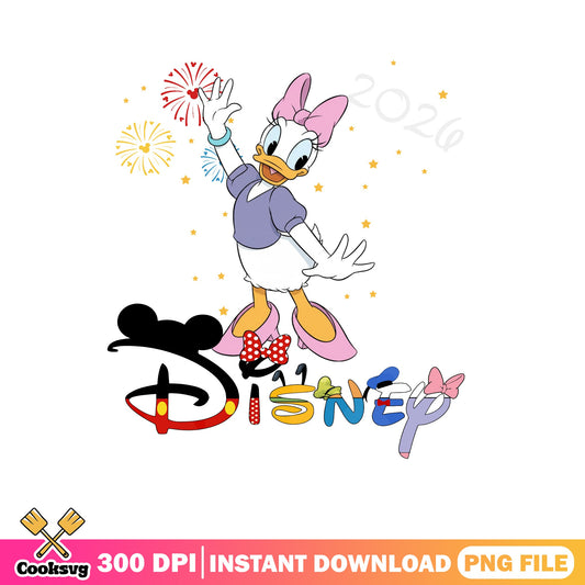 Daisy Duck Disney Fireworks PNG, Disney Trip 2026 PNG, Disney PNG