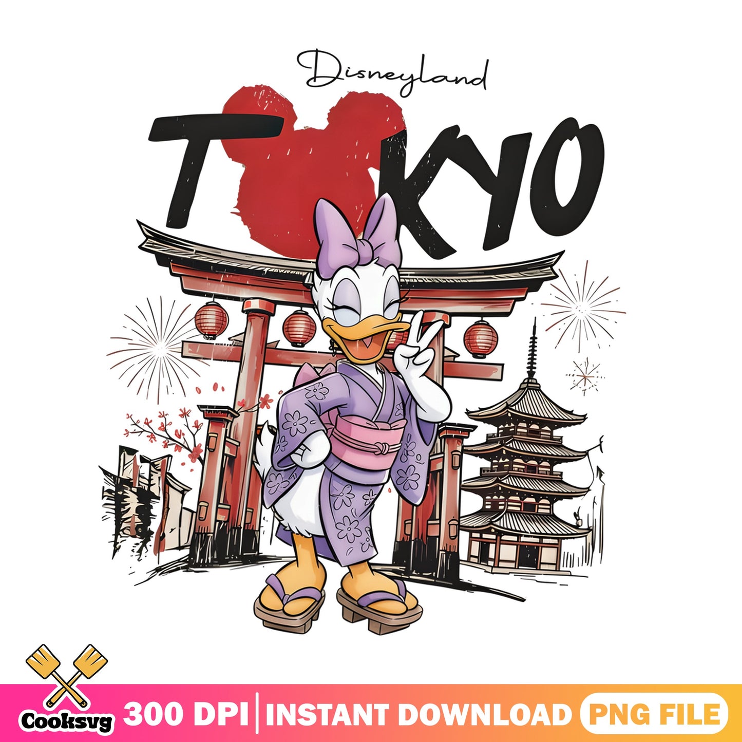 Daisy Duck Tokyo Disneyland PNG, Disney Japan PNG, Mickey PNG