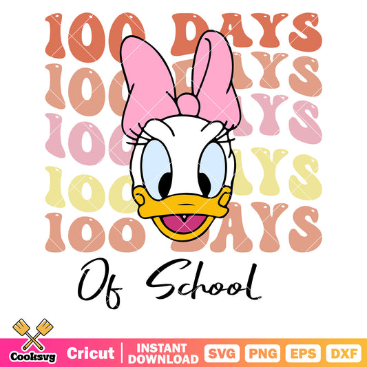 Daisy disney 100 days of school svg, disney school​ svg, back to school svg