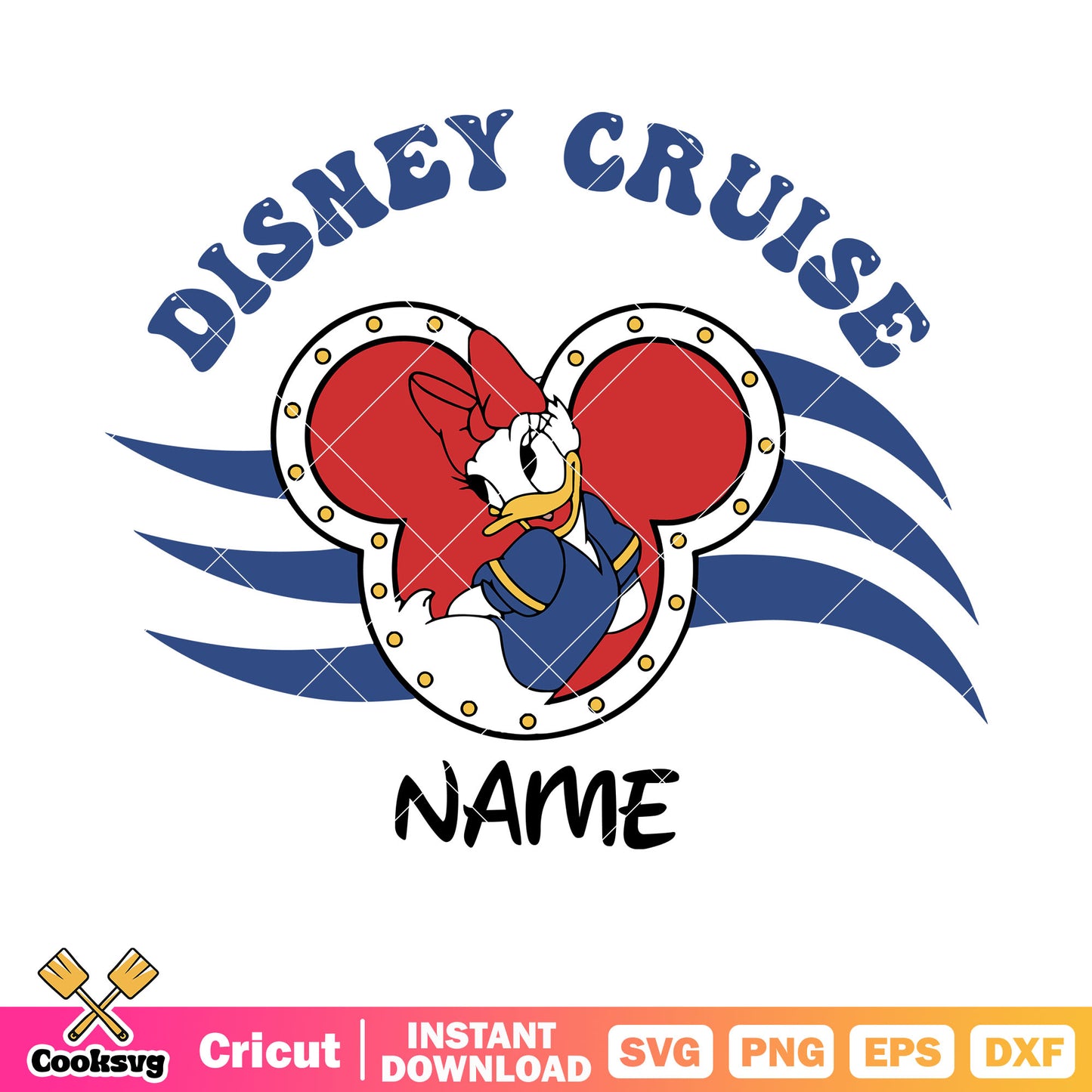 Daisy duck disney cruise name svg, disney cruise lines​ svg