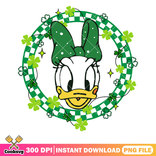 Daisy duck disney lucky circle png, saint patrick day png