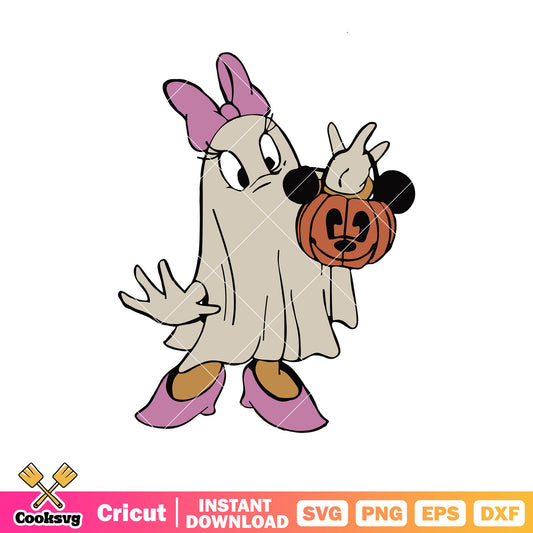 Daisy duck ghost halloween svg