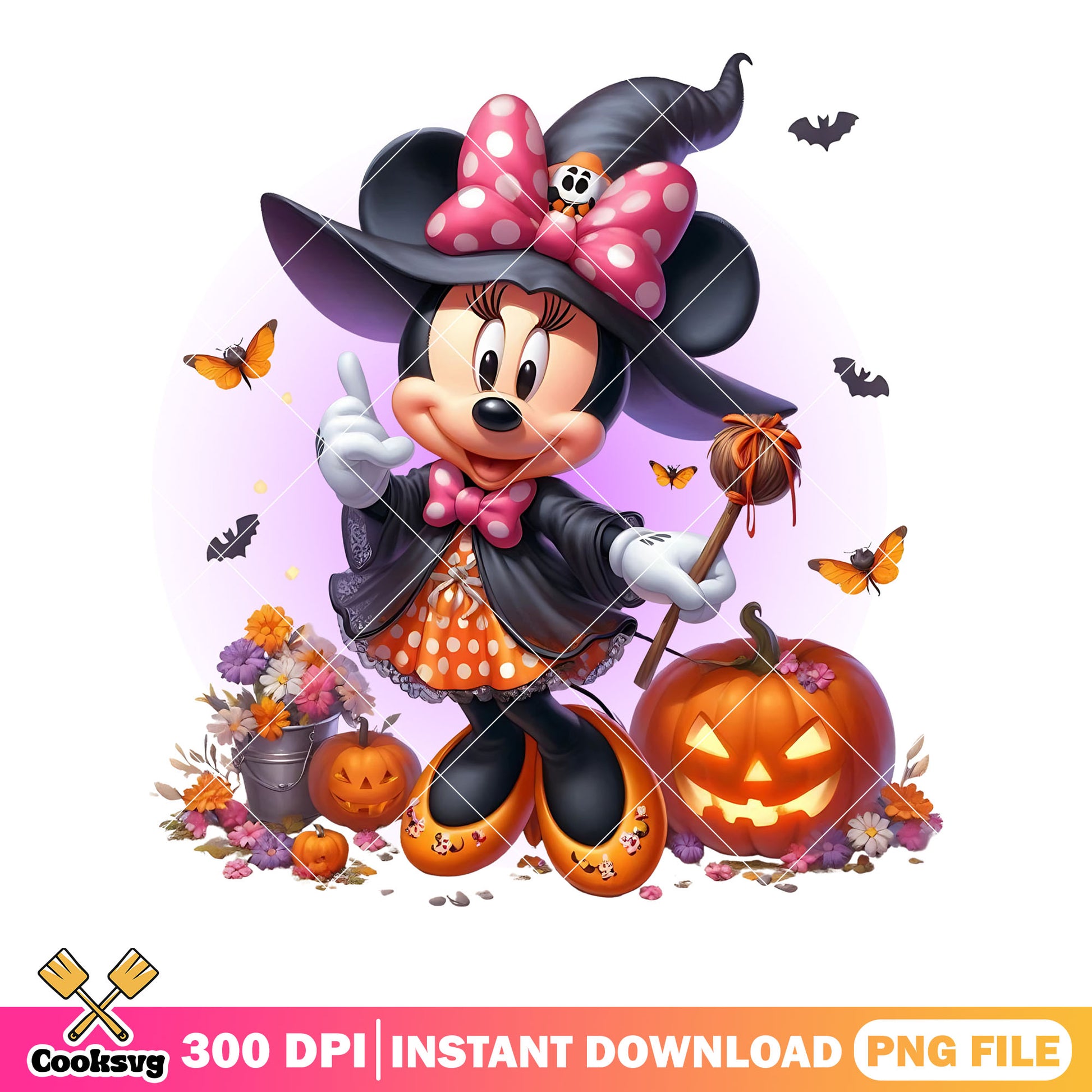 Daisy flower png, withches costume png, scary halloween png