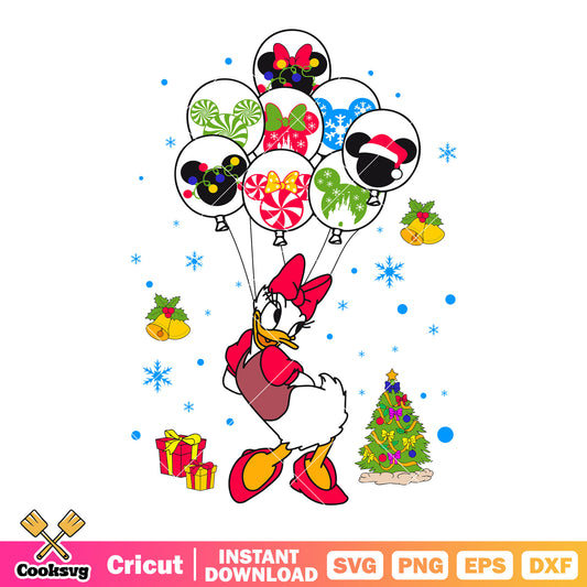 Daisy merry christmas ballon disney svg