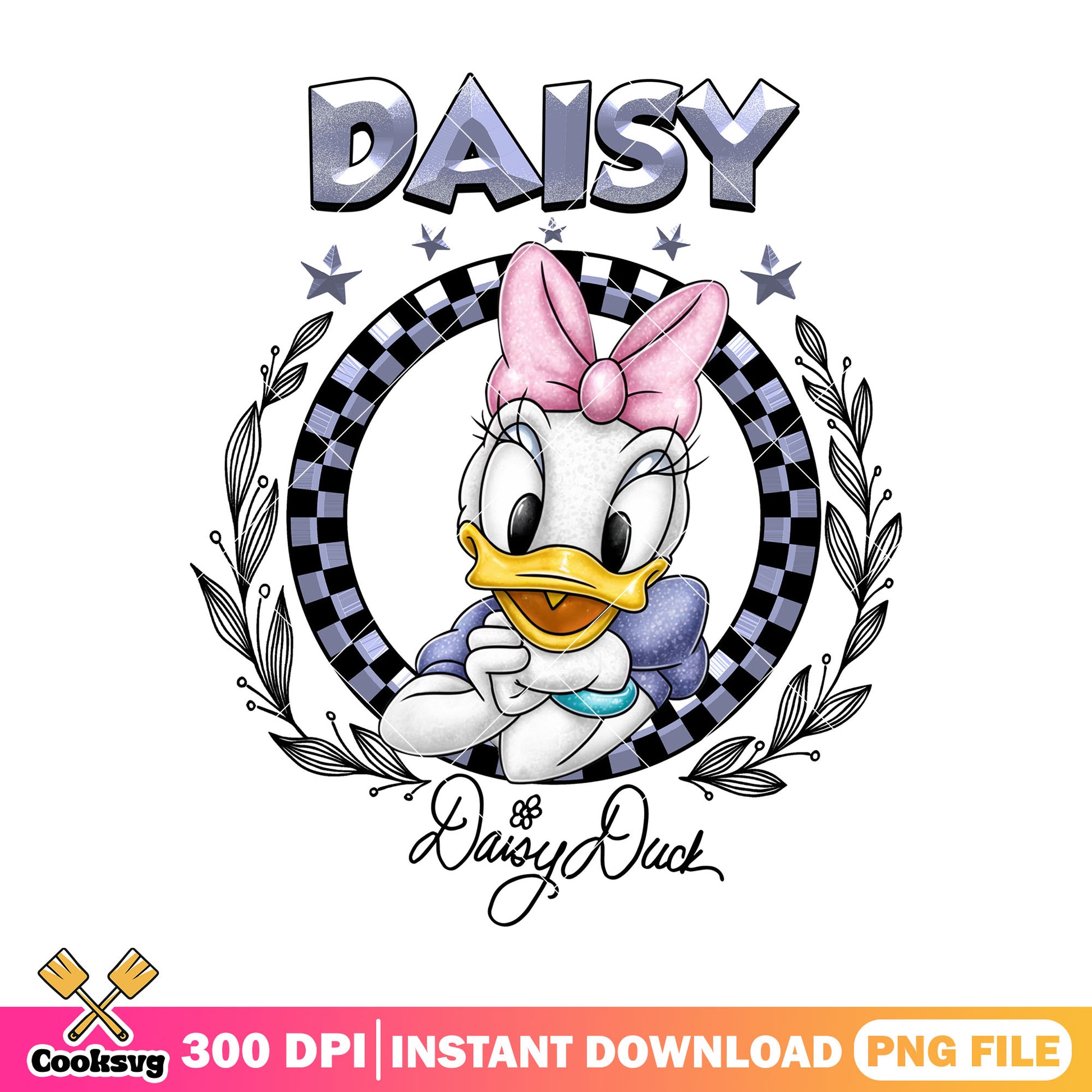 Daisy signature png, daisy duck png, walt disney png