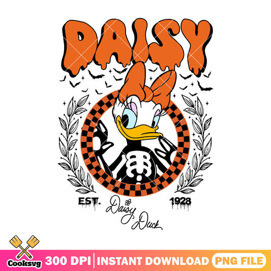Daisy skeleton est 1928 png, disney halloween png, daisy duck png