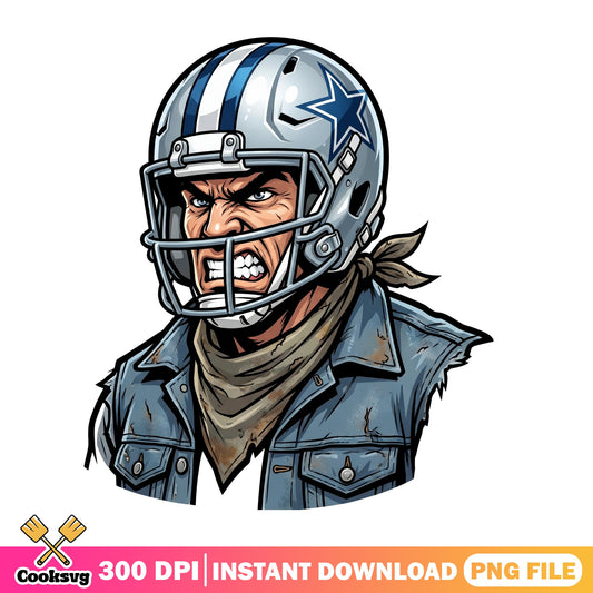 Dallas Cowboys Angry Player PNG, Cowboys Football PNG, NFL PNG