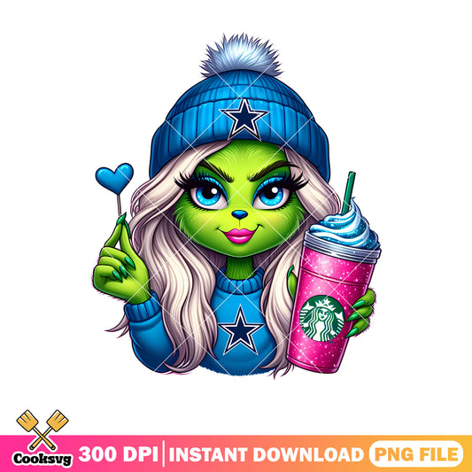 Dallas cowboys grinch coffee png