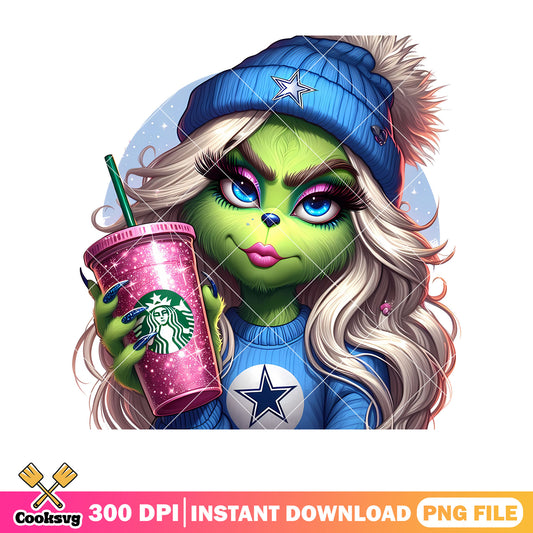 Dallas cowboys grinch girl png
