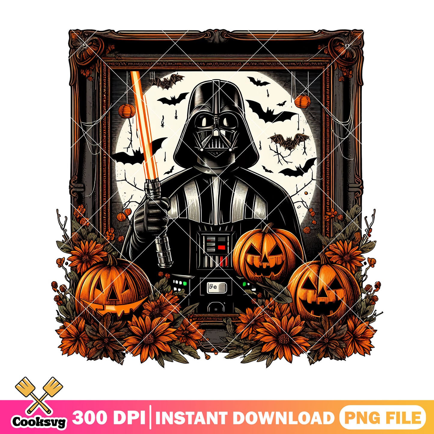 Darth vader halloween art png, halloween cartoon png, horror cartoon png