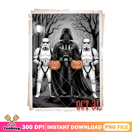 Darth vader stormtroopers png, halloween movie png, vintage clothing​ png
