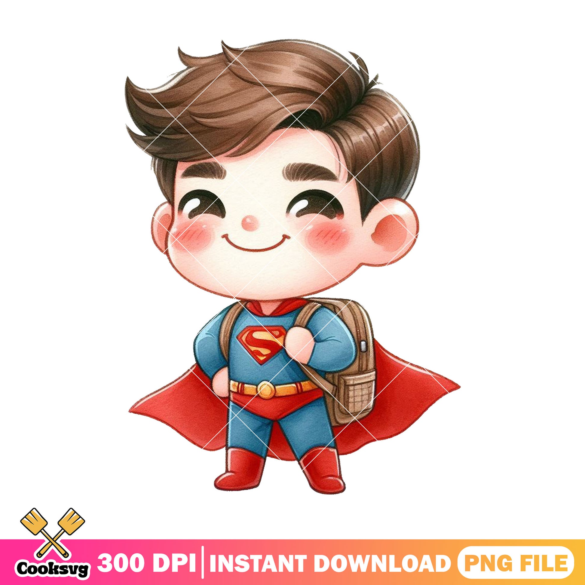 Dc superman design png, back to school idea png, comic dc png