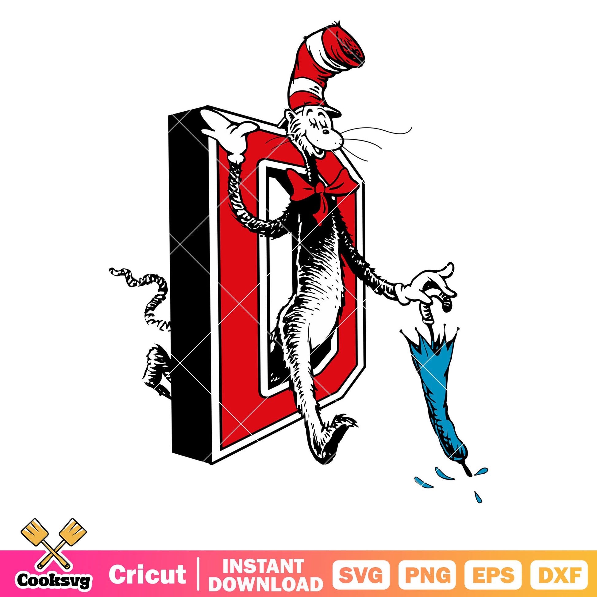 D dr seuss and umbrella svg, dr seuss umbrella​ svg, dr seuss svg