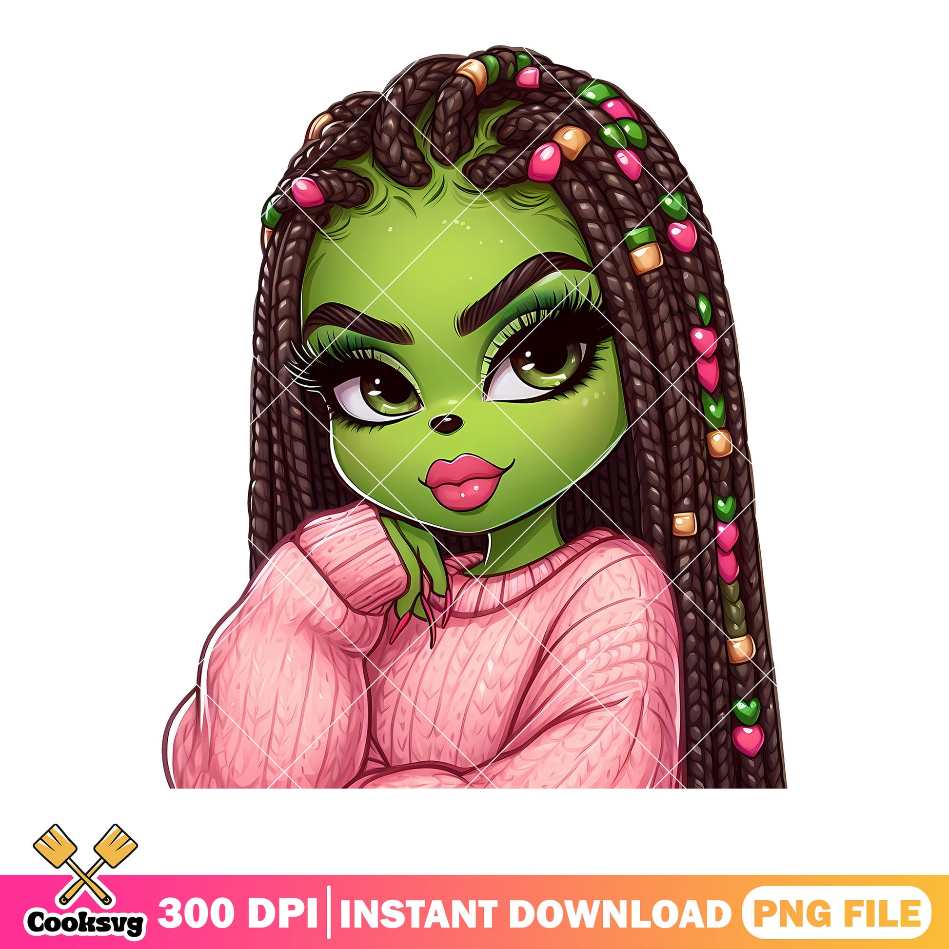 Deadlock grinch girl christmas png, christmas poster png, the grinch png