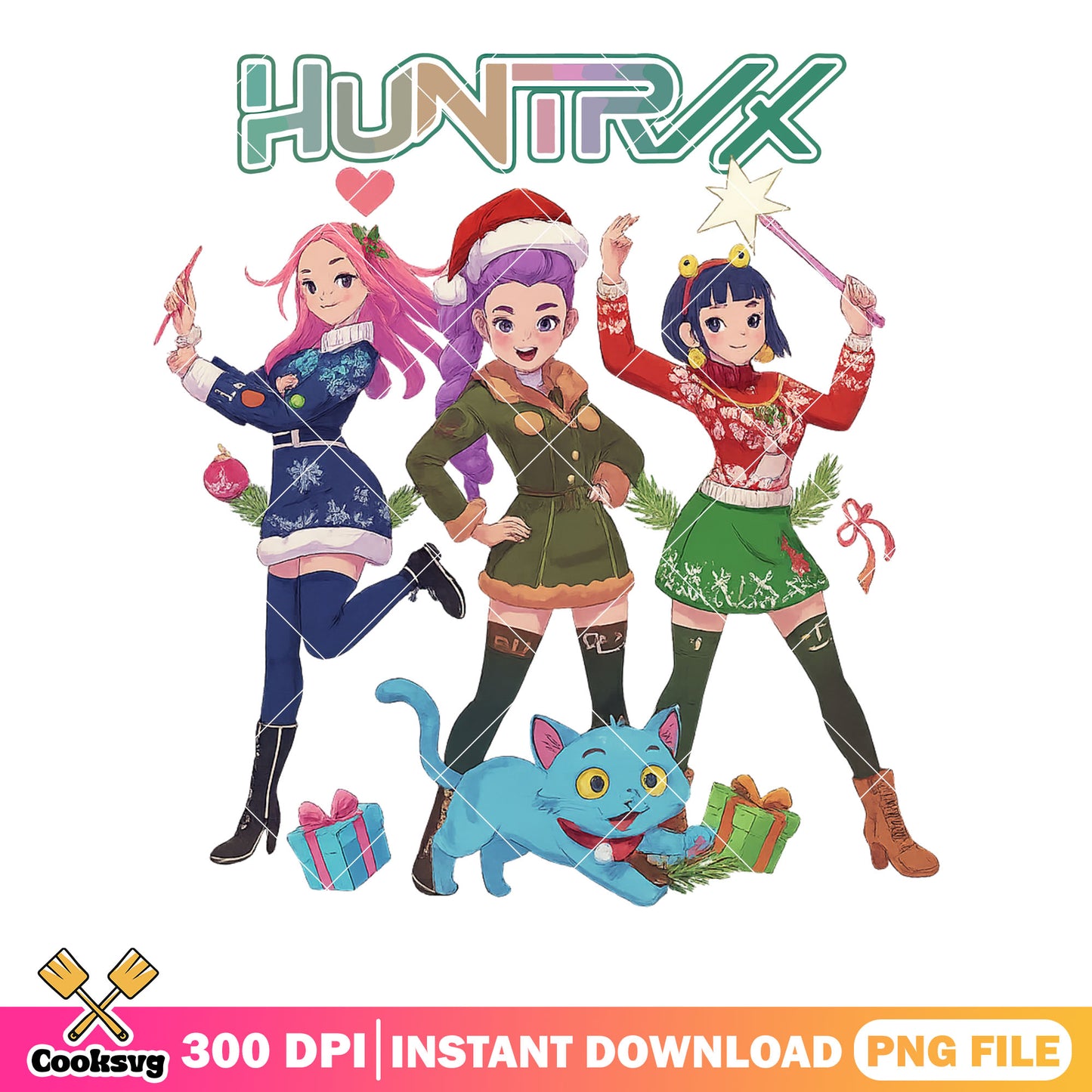 Derpy christmas png, christmas png, rimu kpop demon hunters png