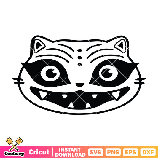 Derpy demon head outline svg, derpy huntrix svg, kpop netflix svg